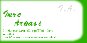 imre arpasi business card